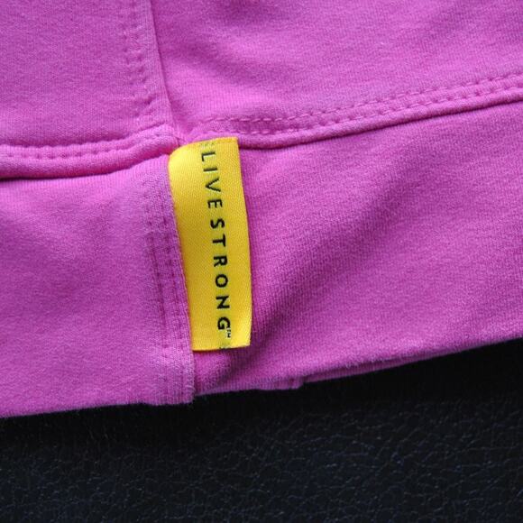 Live Strong Small Pink, Black & Yellow Nike Full Zip Up Hoodie - Picture 5 of 8